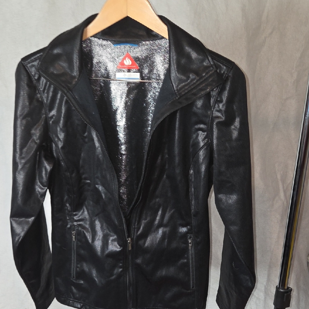 Sleek Black Leather Jacket for Women